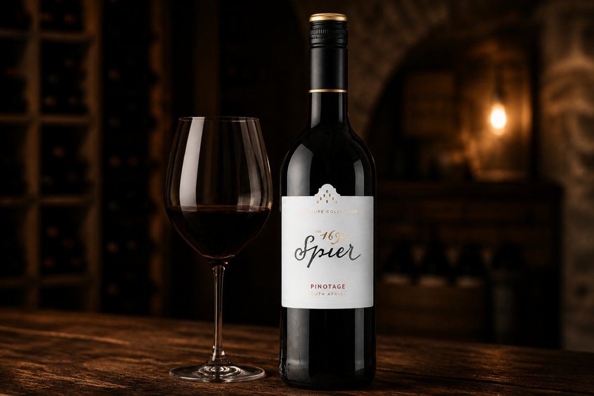 Signature Pinotage 2023 Spier Rotwein aus Südafrika – Stimmungsbild