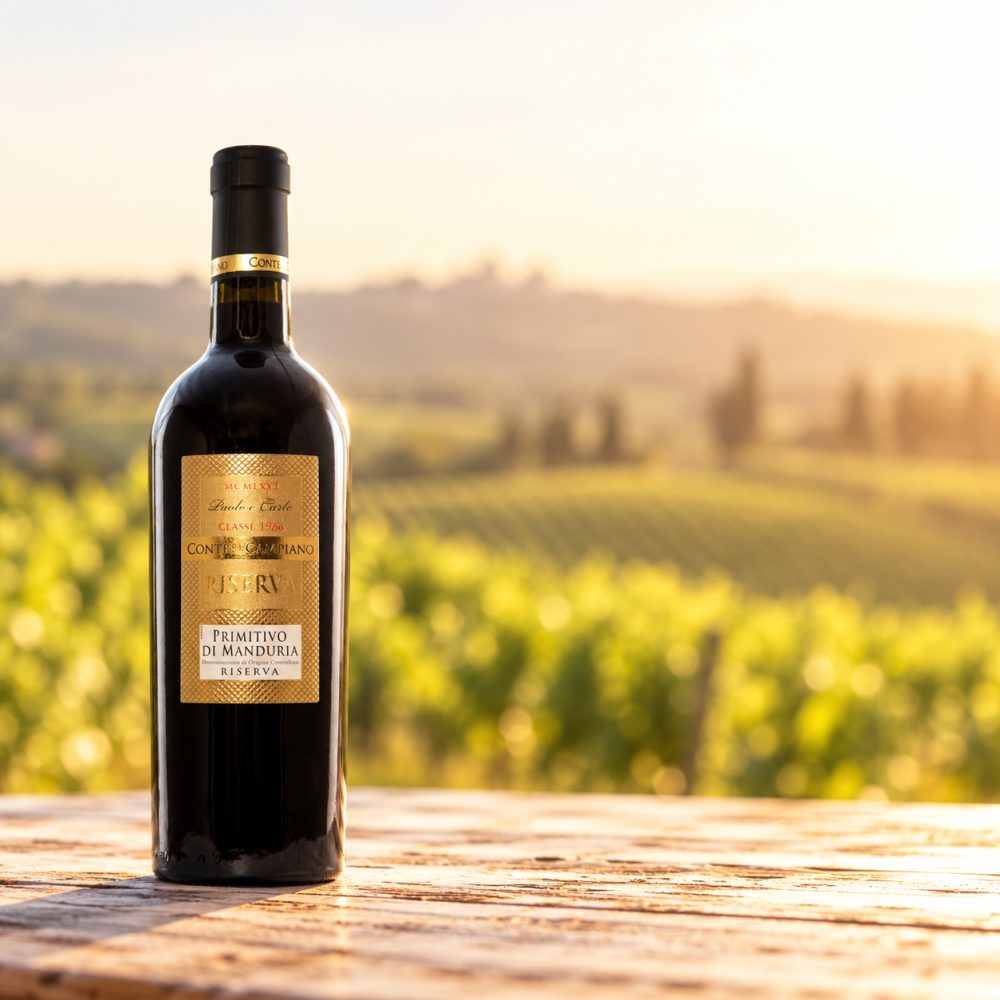 Conte di Campiano 66 Primitivo di Manduria Riserva, Primitivo di Manduria DOC, Apulien, 2022, Rotwein