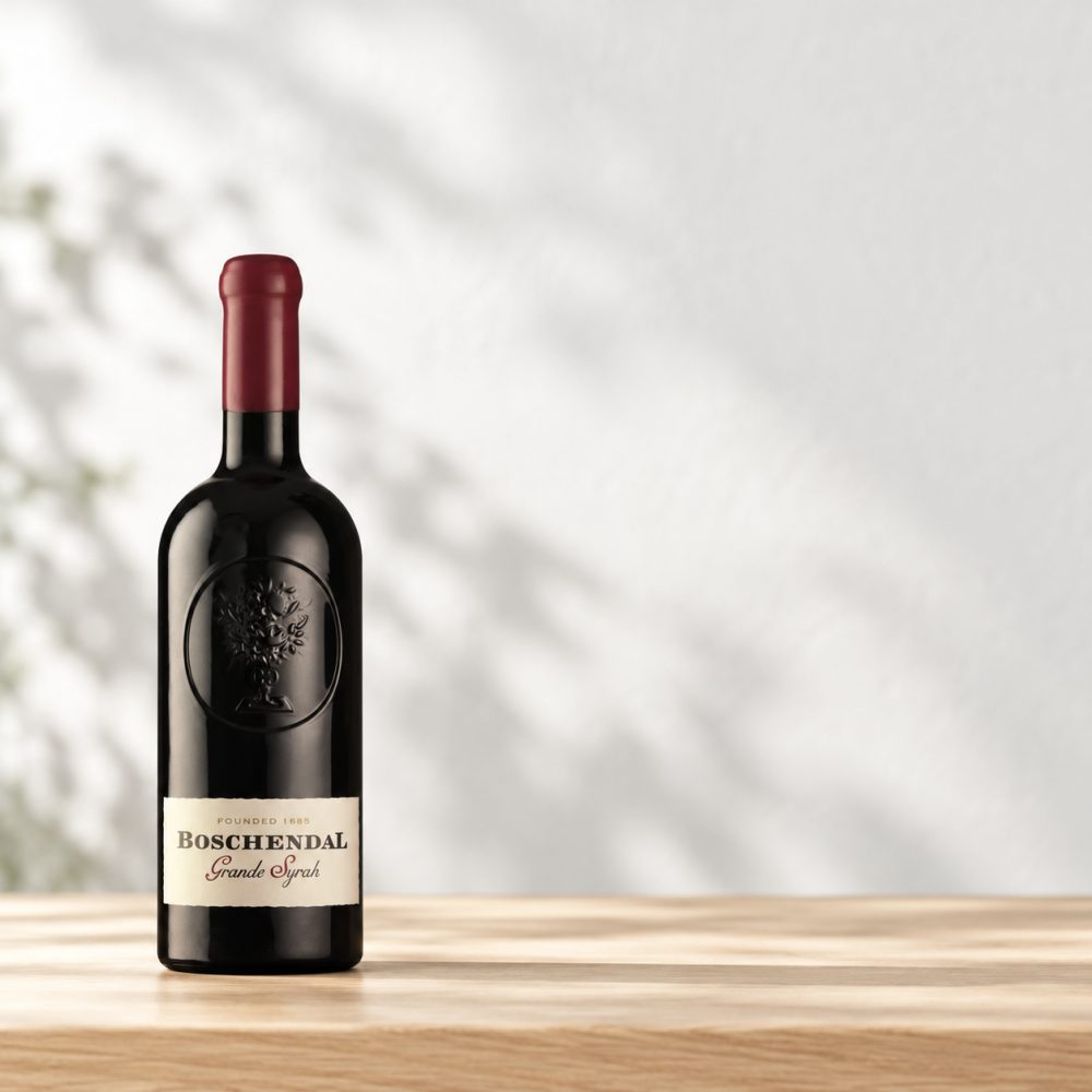 Boschendal Grande Syrah, WO Stellenbosch, 6er Holzkiste, Western Cape, 2022, Rotwein