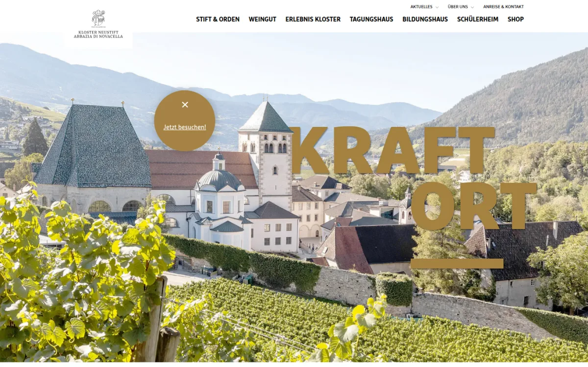 Startseite von kloster-neustift.it