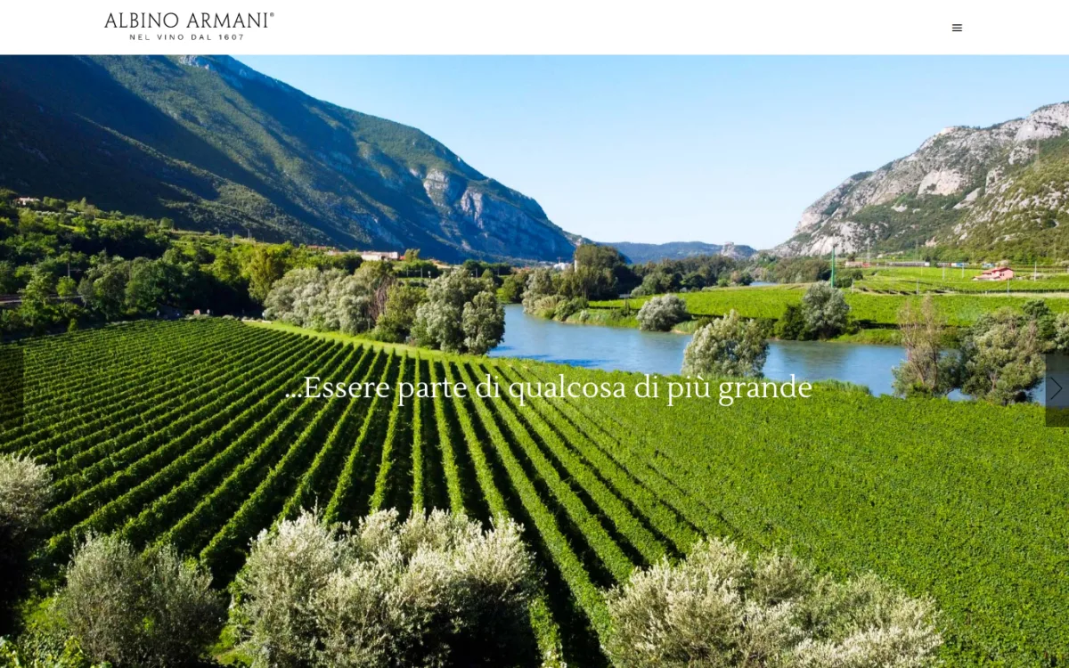 Startseite von albinoarmani.com