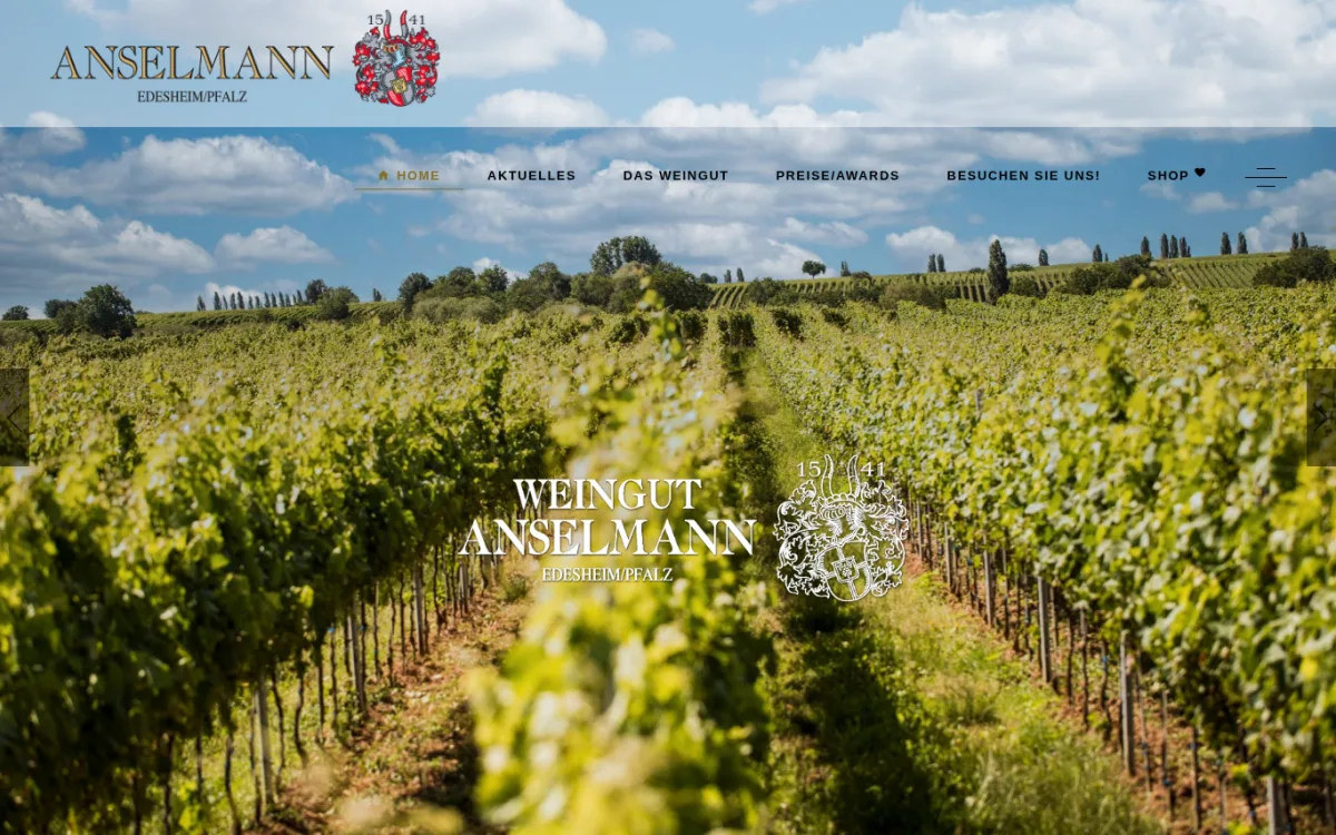 Startseite von weingut-anselmann.de
