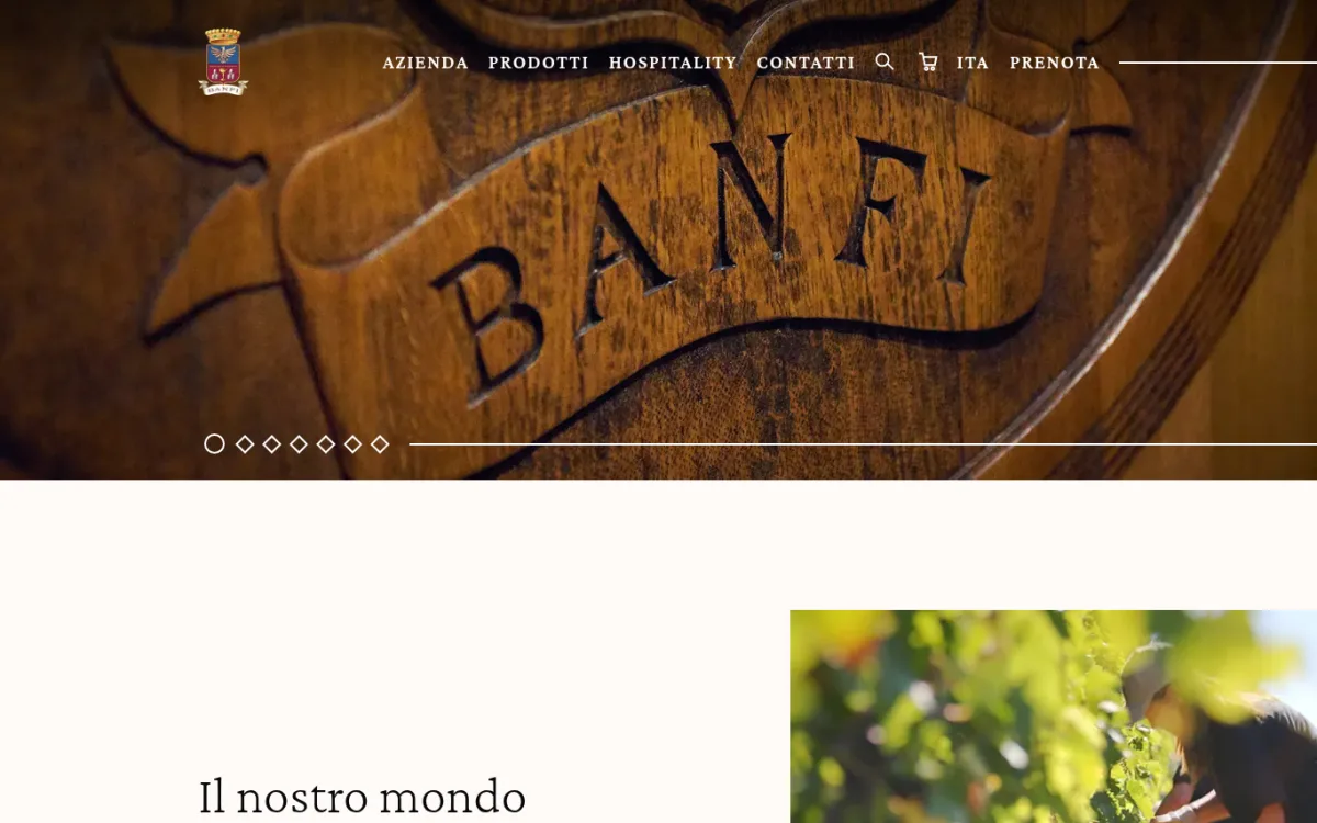 Startseite von banfi.it
