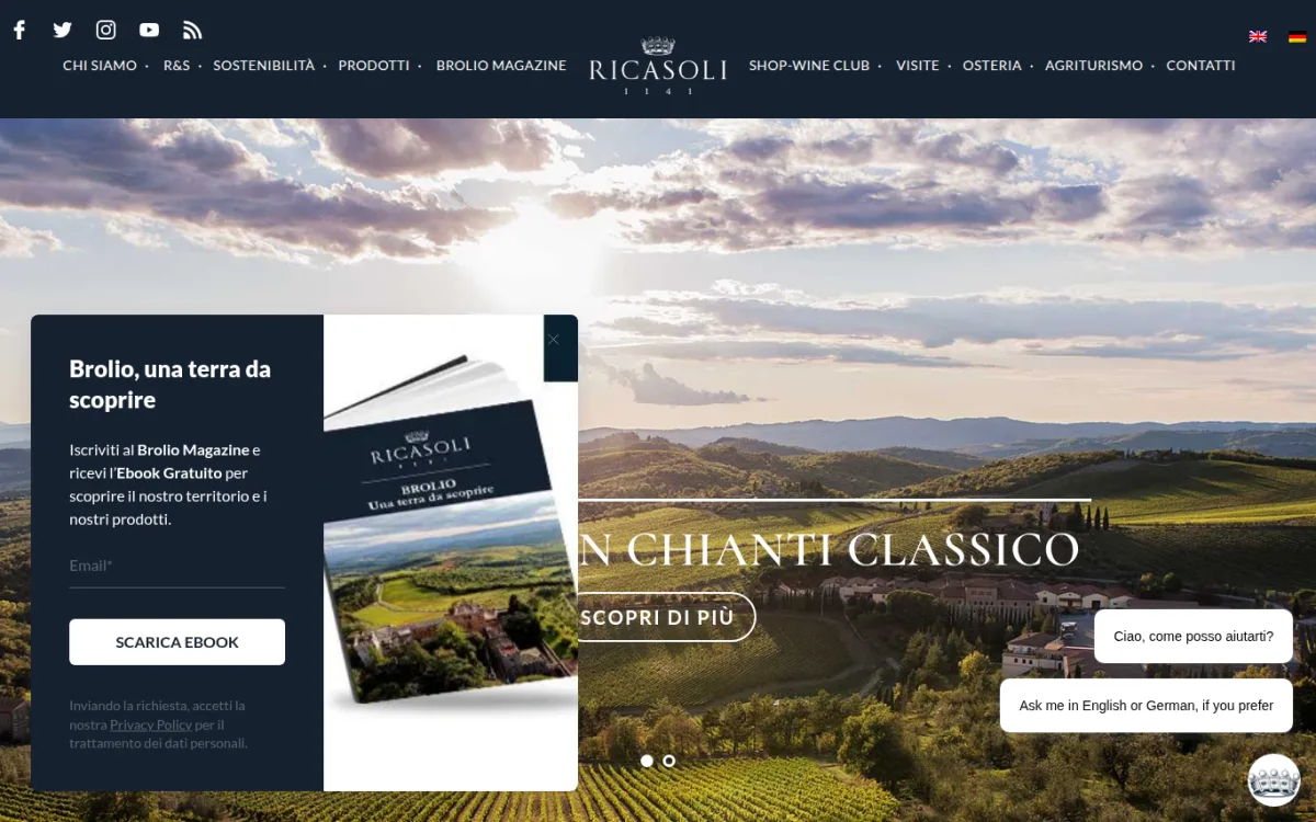 Startseite von ricasoli.com