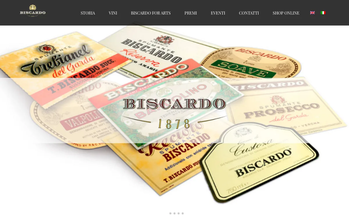 Startseite von biscardovini.com