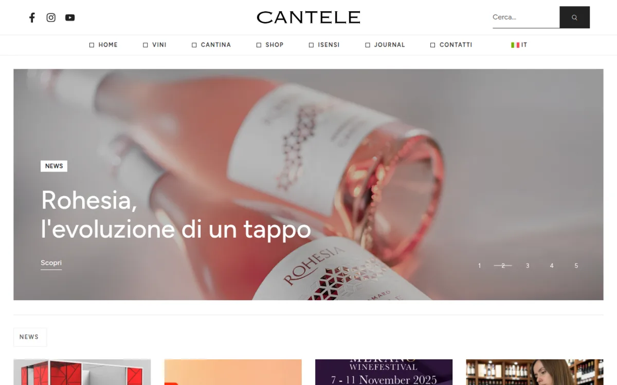 Startseite von cantele.it