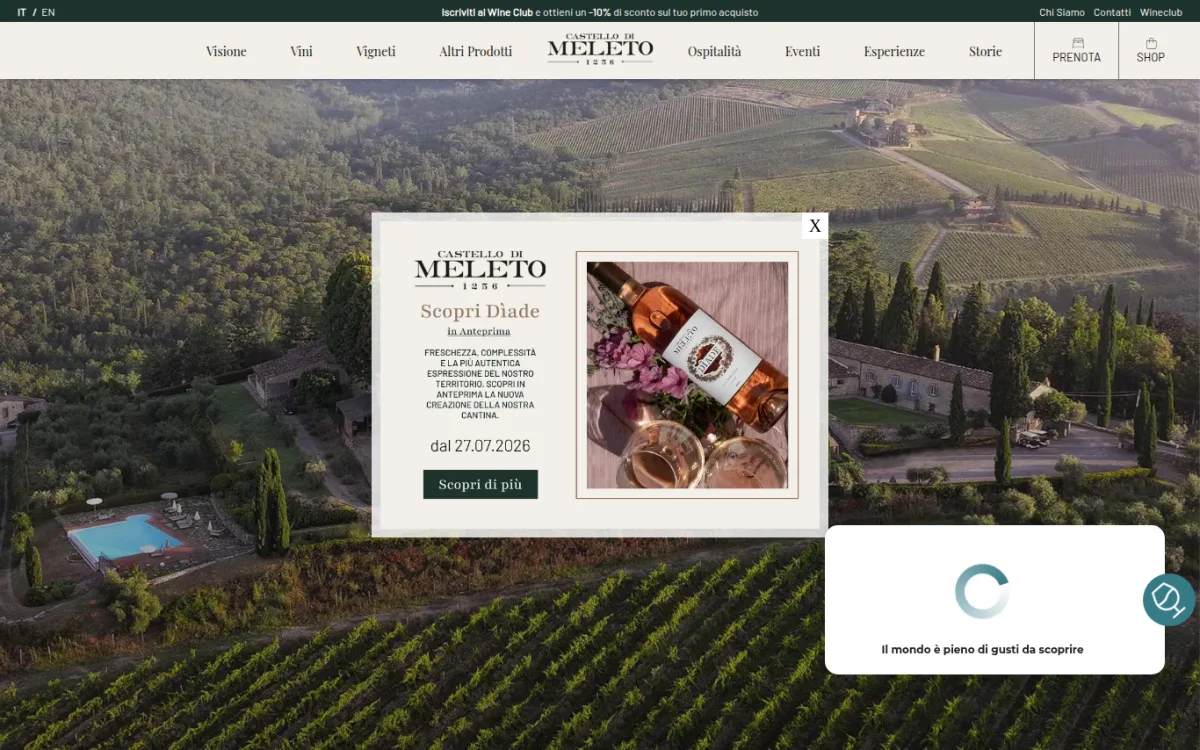 Startseite von castellomeleto.it