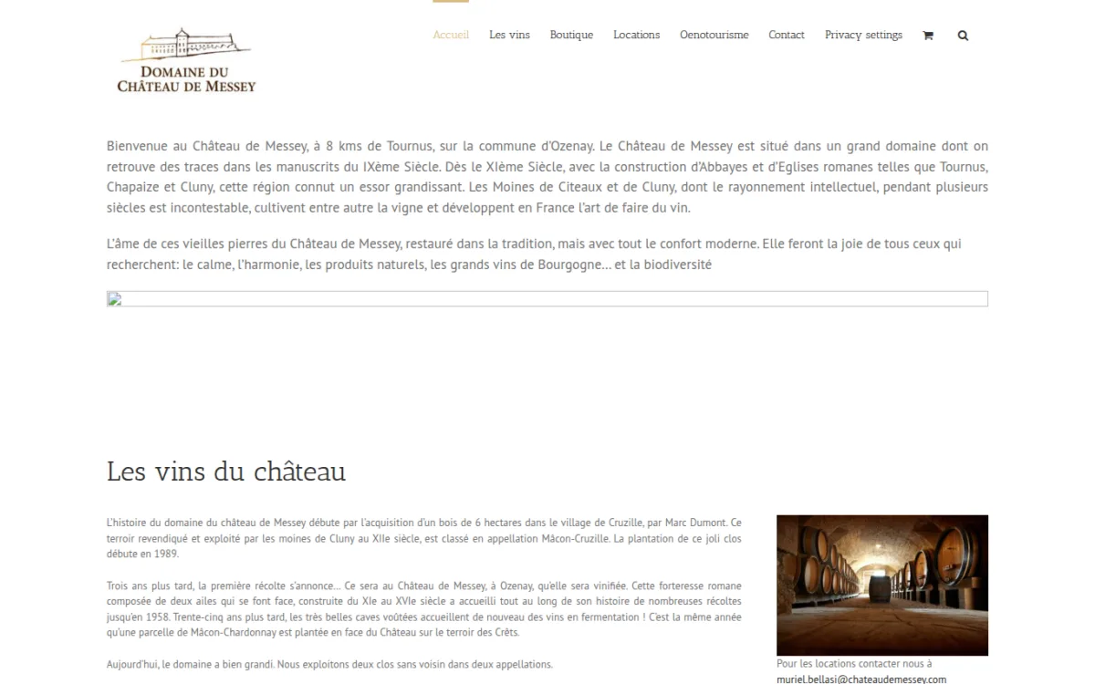 Startseite von chateaudemessey.com