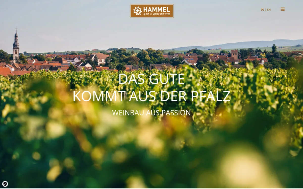 Startseite von weinhammel.de