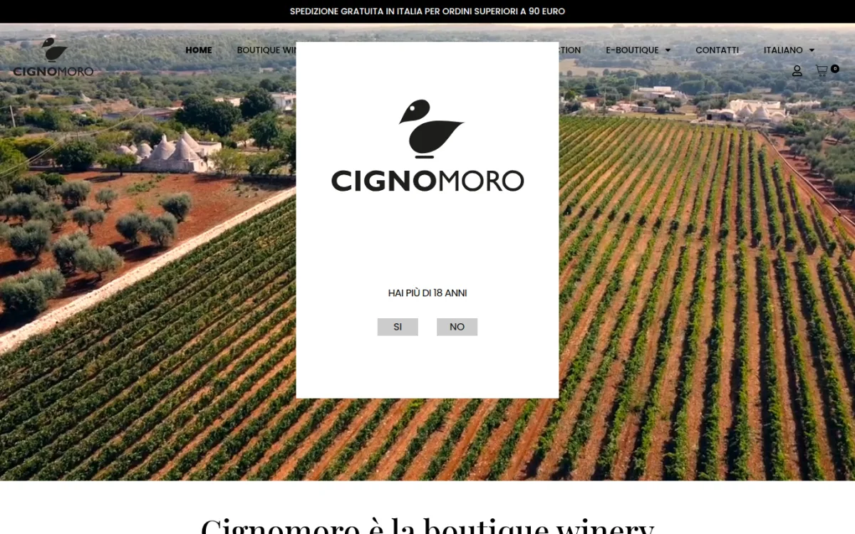 Startseite von cignomoro.it