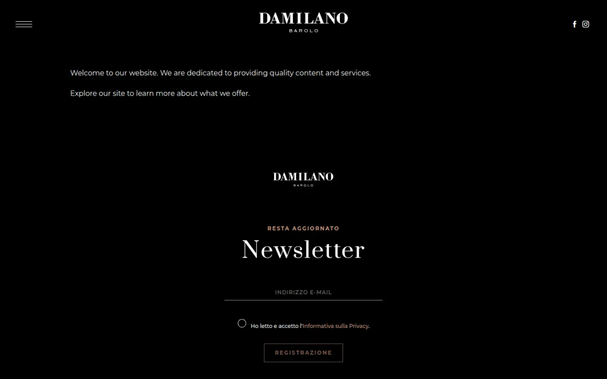 Startseite von cantinedamilano.it