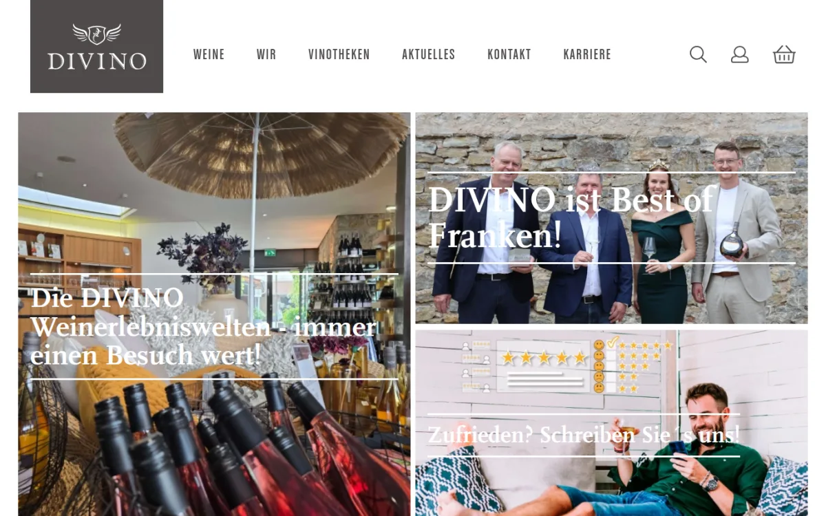 Startseite von divino-wein.de