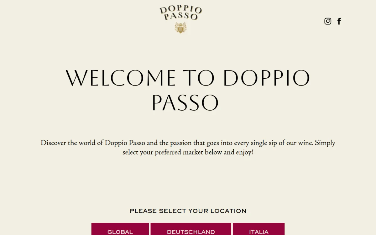 Startseite von doppiopasso.com