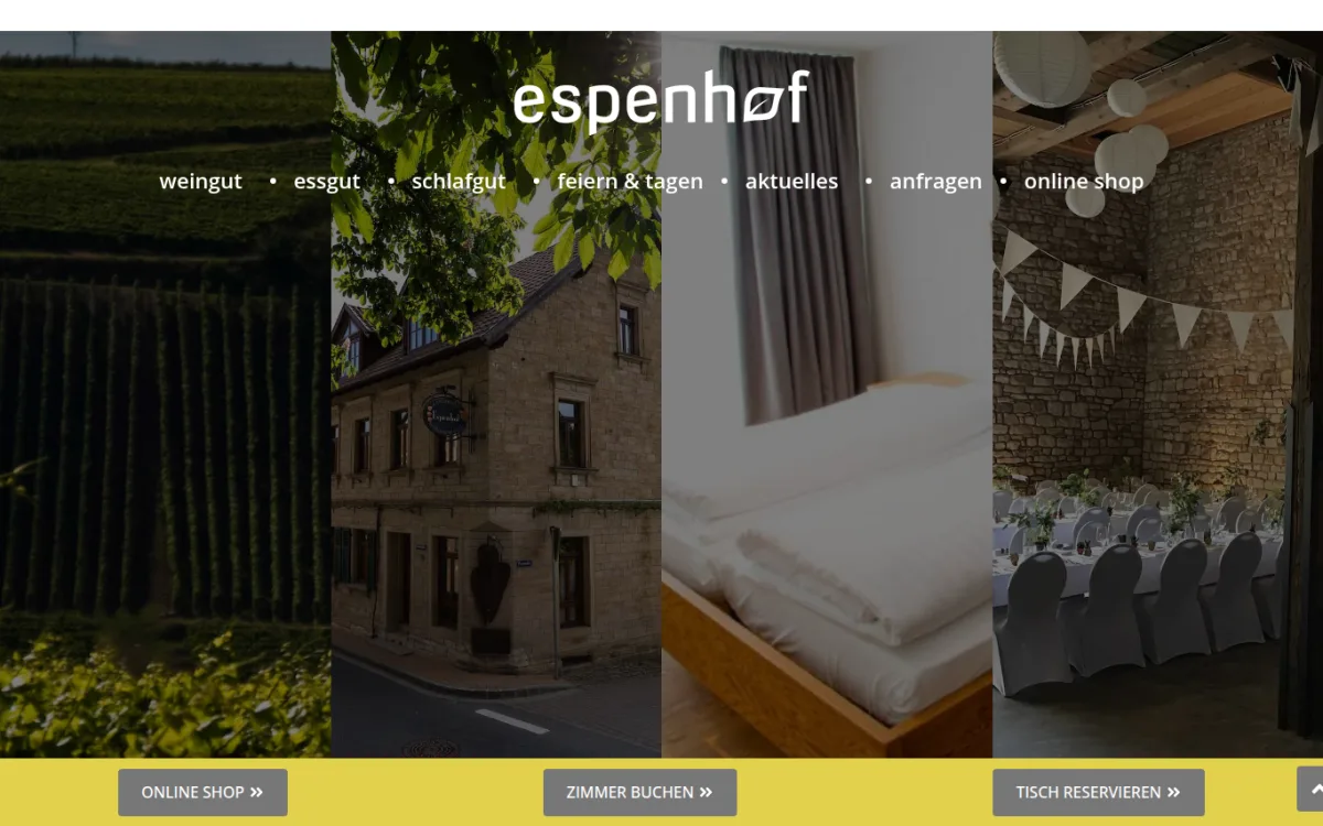 Startseite von espenhof.de