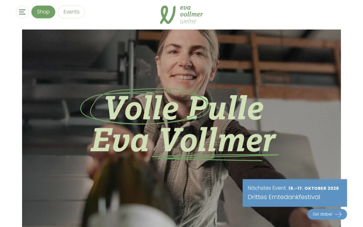 Startseite von evavollmer-wein.de
