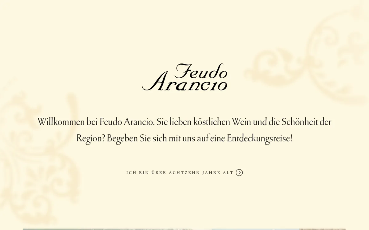 Startseite von feudoarancio.it