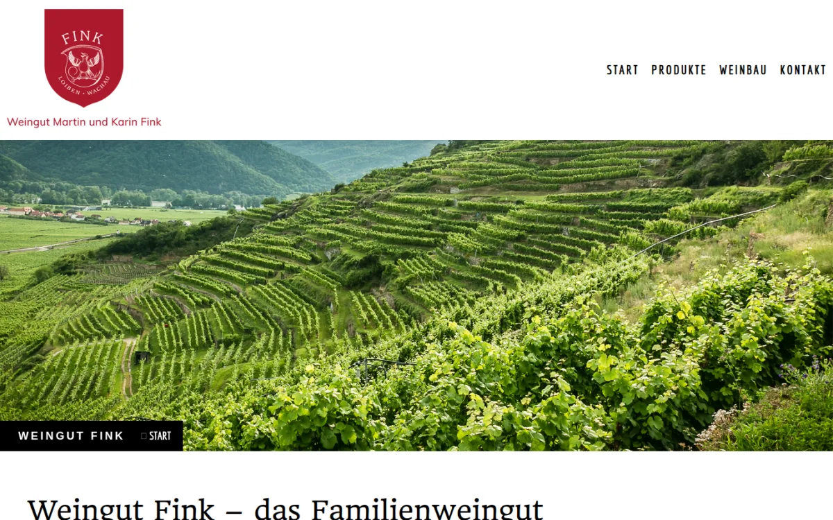Startseite von weingutfink.at