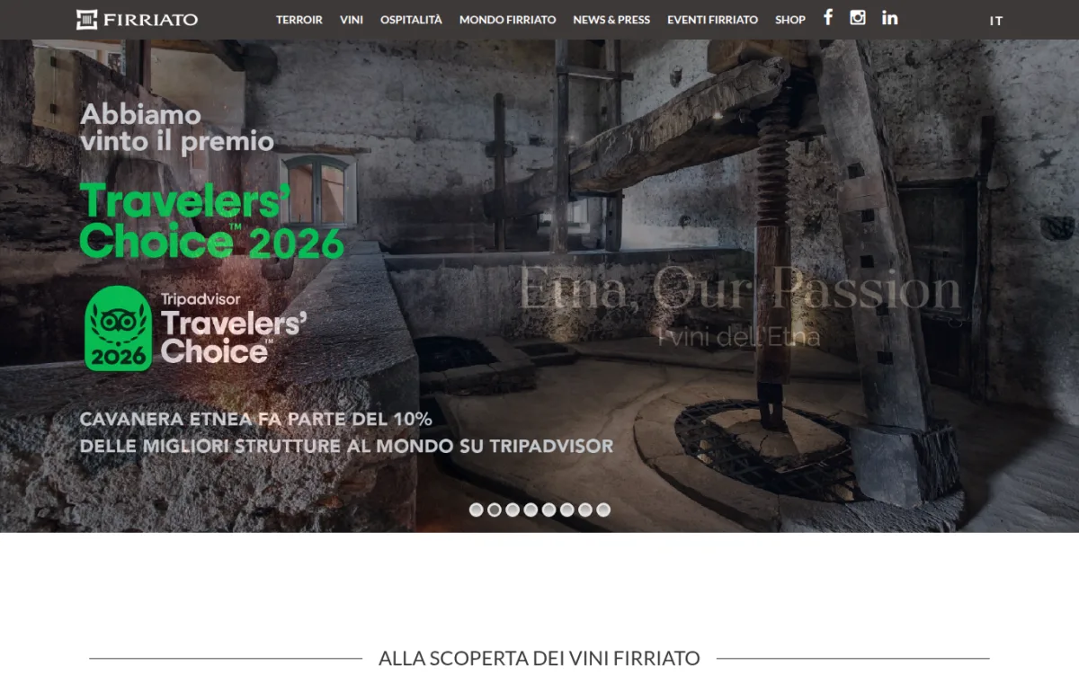 Startseite von firriato.it