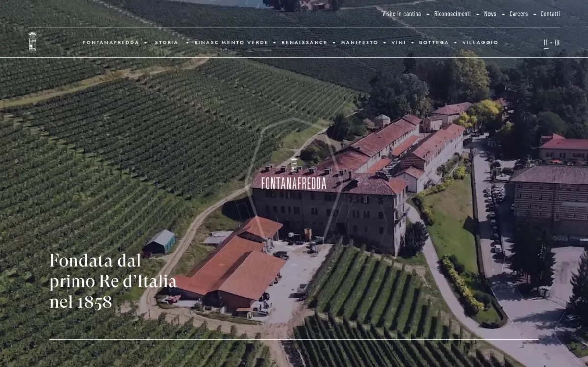 Startseite von fontanafredda.it