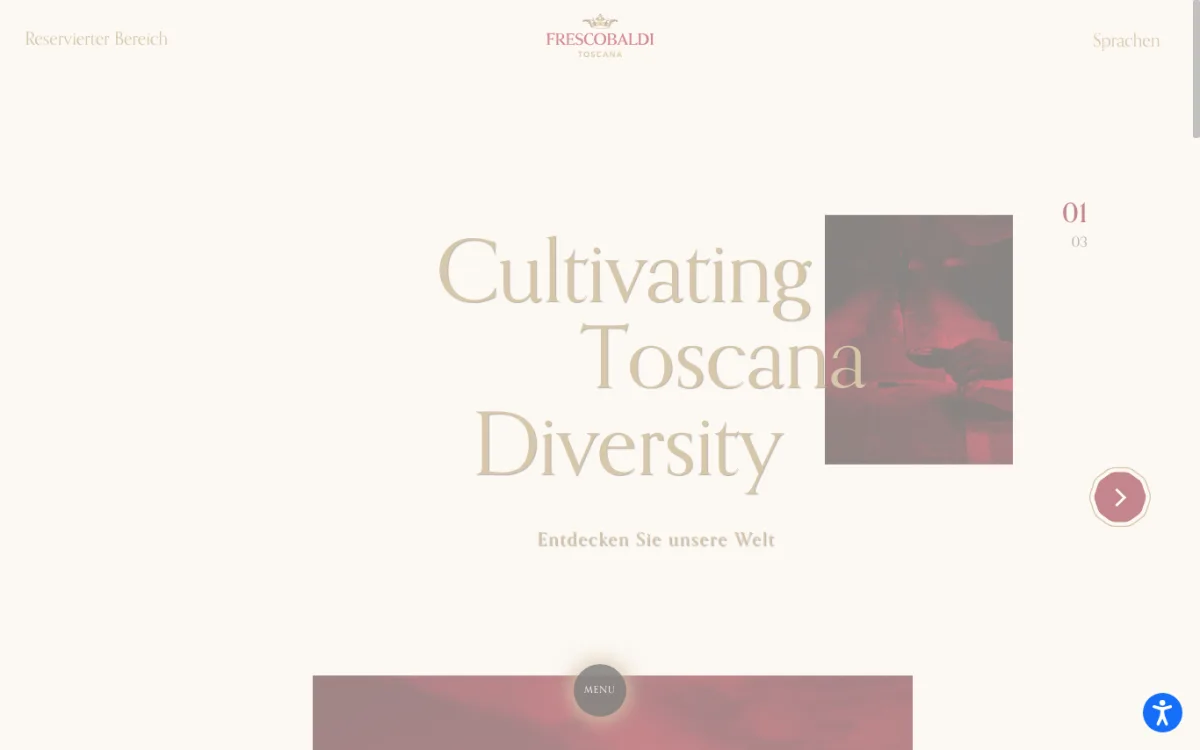 Startseite von frescobaldi.com