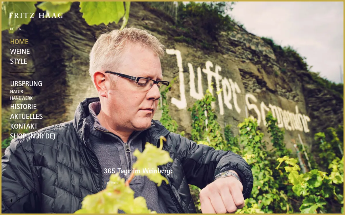 Startseite von weingut-fritz-haag.de