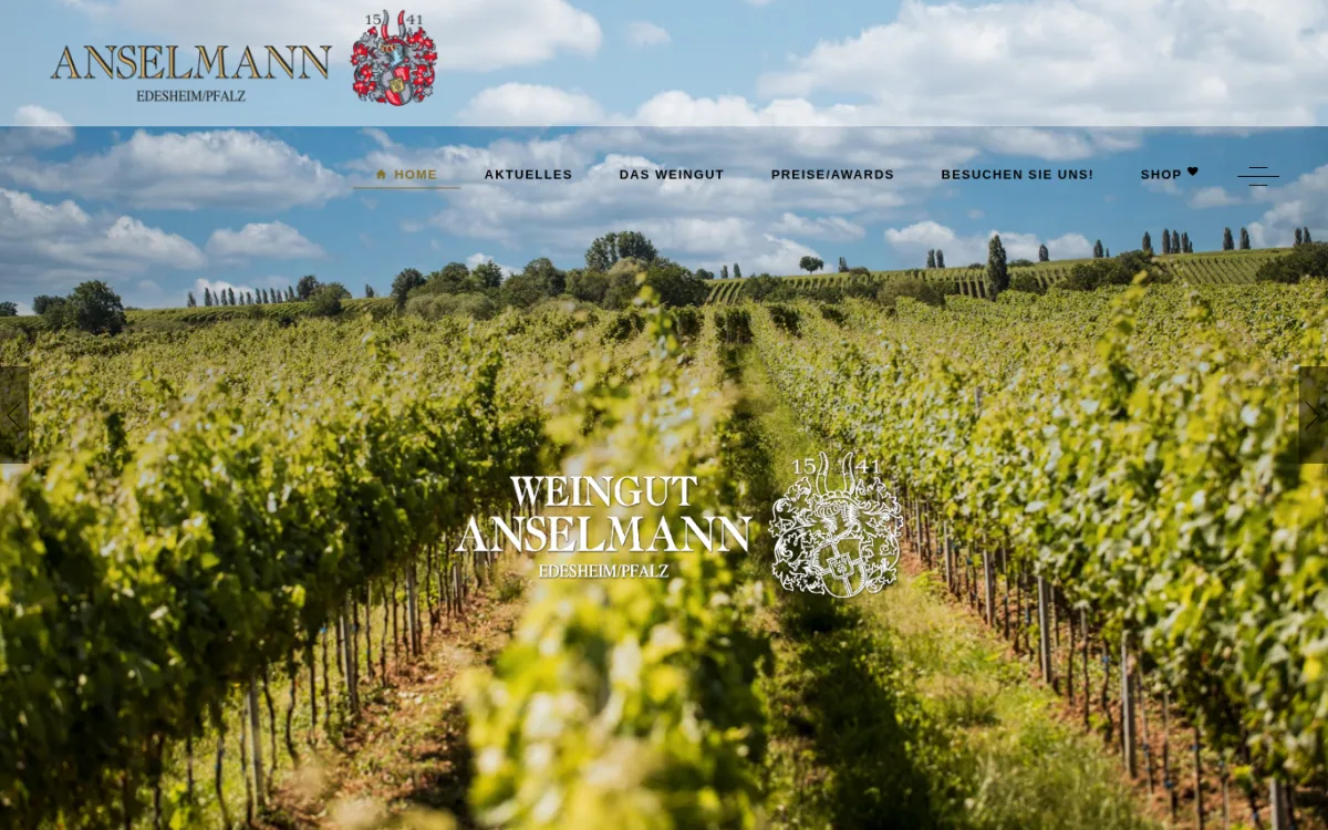 Startseite von weingut-anselmann.de