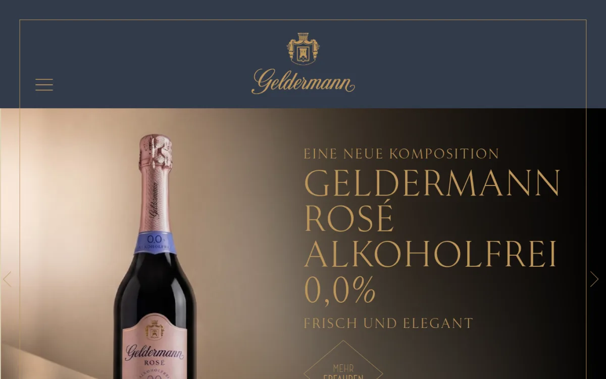 Startseite von geldermann.de