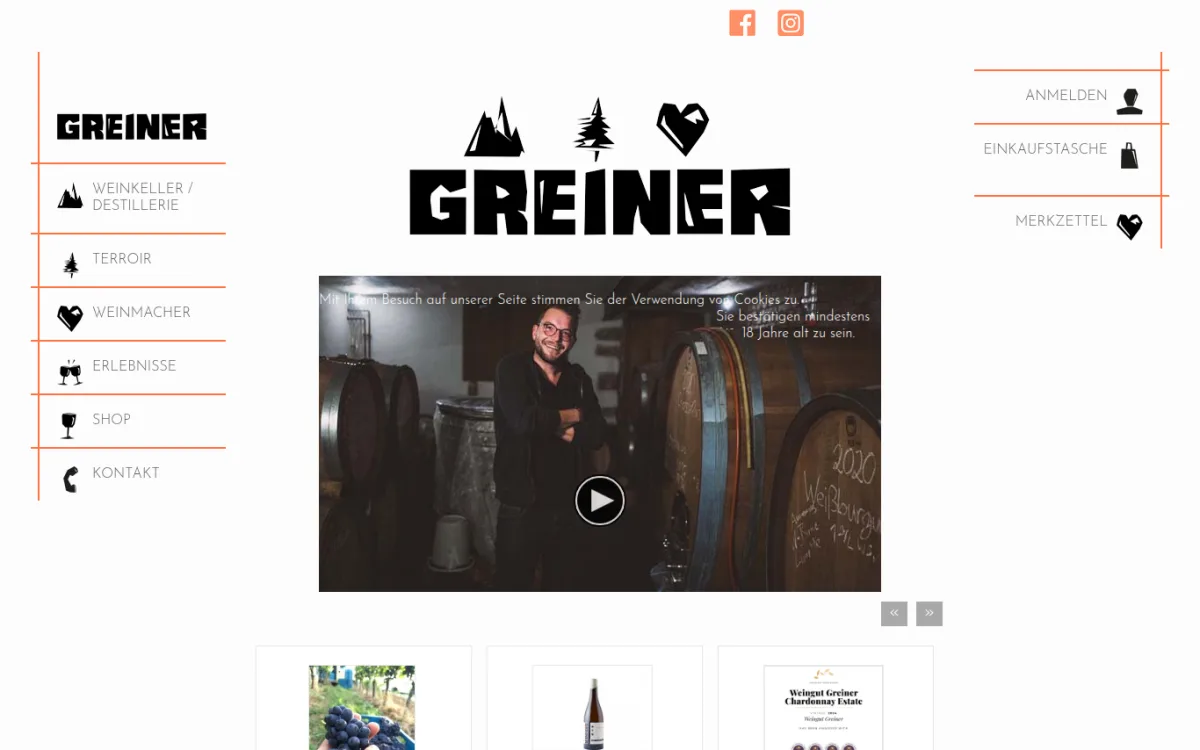 Startseite von weingut-greiner.com