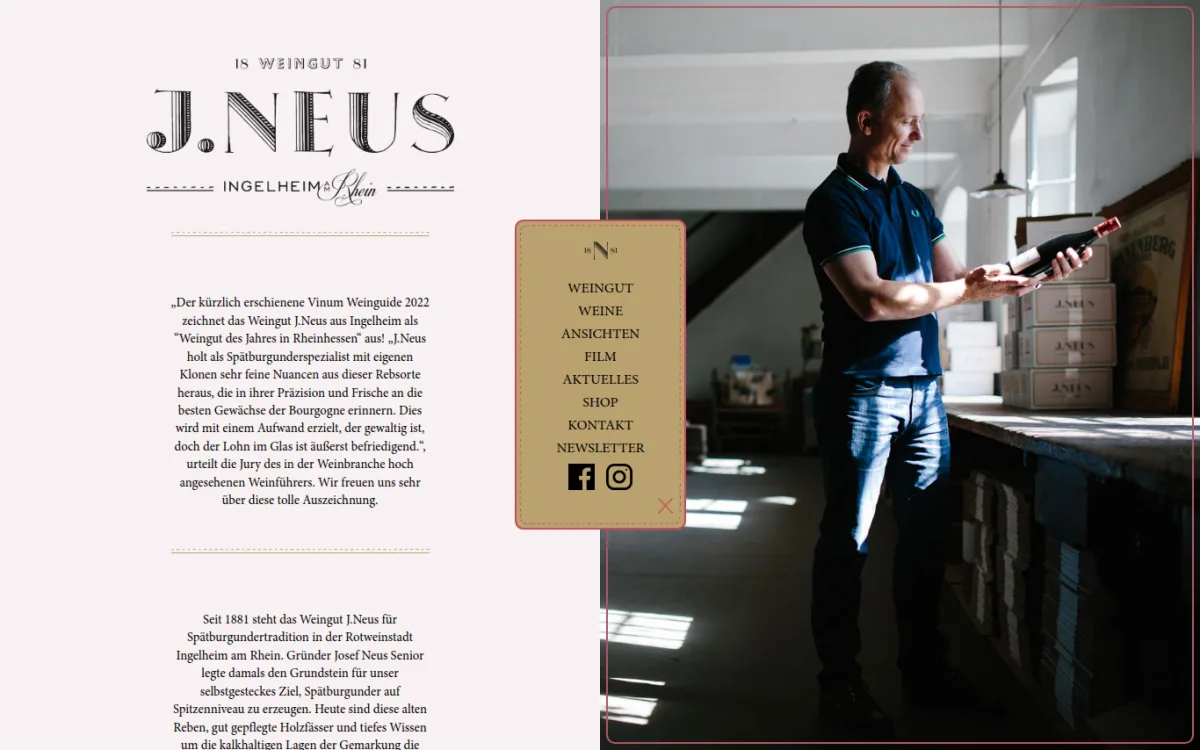 Startseite von weingut-neus.de