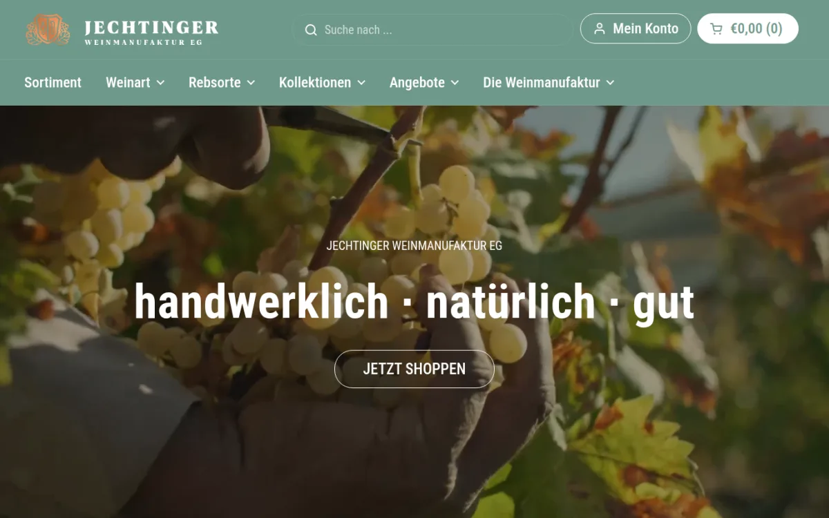 Startseite von jechtinger-wein.de