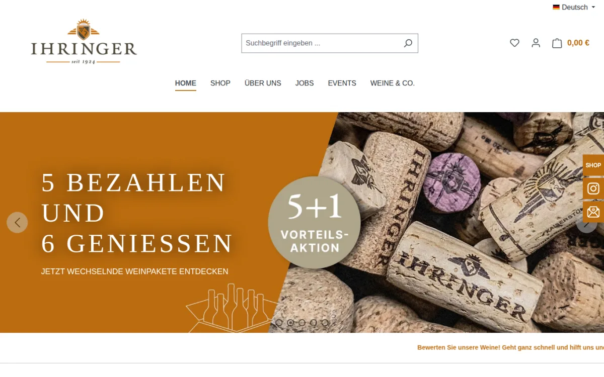 Startseite von winzergenossenschaft-ihringen.de
