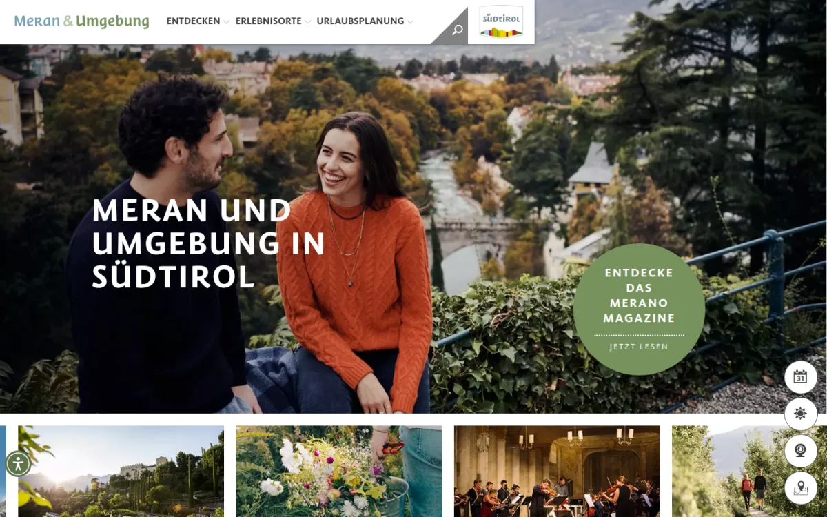 Startseite von merano-suedtirol.it