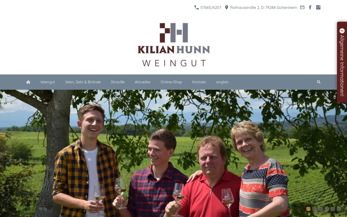 Startseite von weingut-hunn.de