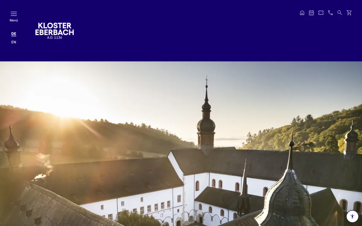 Startseite von kloster-eberbach.de