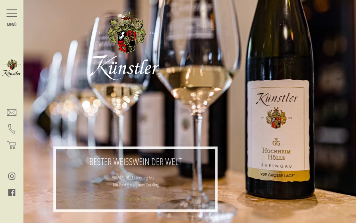 Startseite von weingut-kuenstler.de
