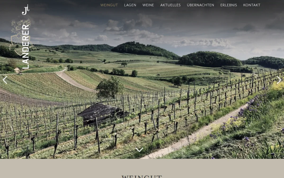Startseite von weingut-landerer.de