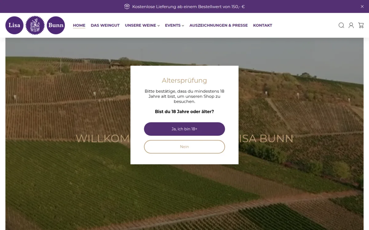 Startseite von shop.weingut-bunn.de