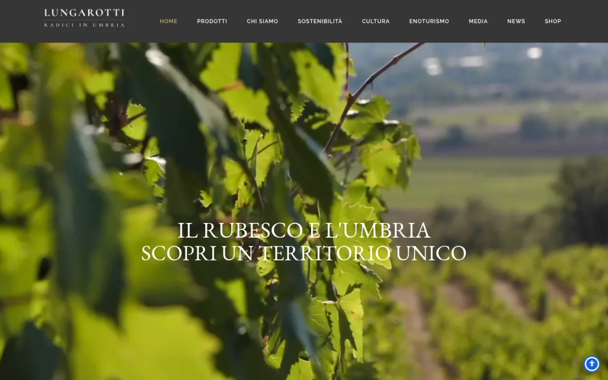 Startseite von lungarotti.it