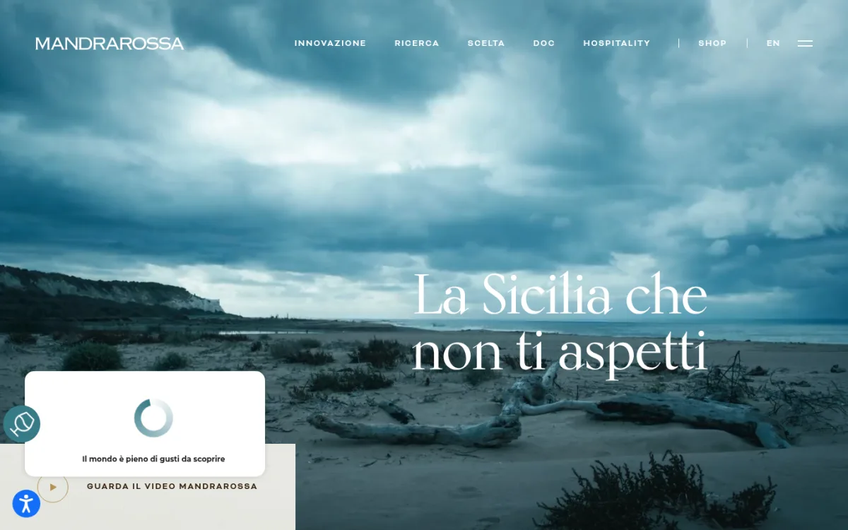 Startseite von mandrarossa.it