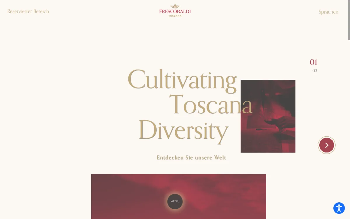 Startseite von frescobaldi.com
