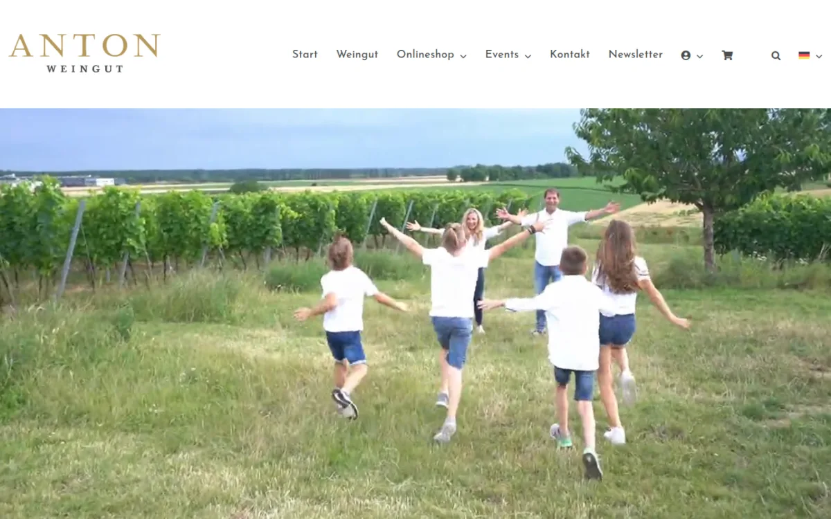 Startseite von weingut-anton.de