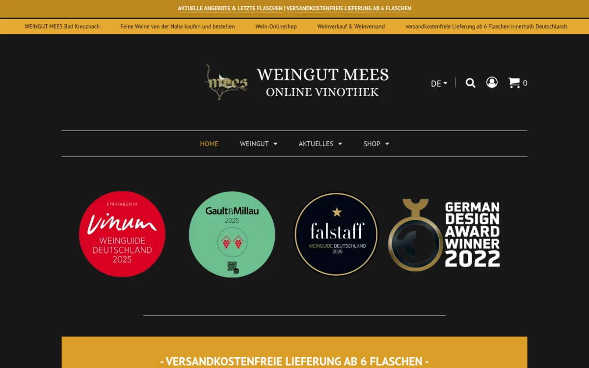 Startseite von weingut-mees.de