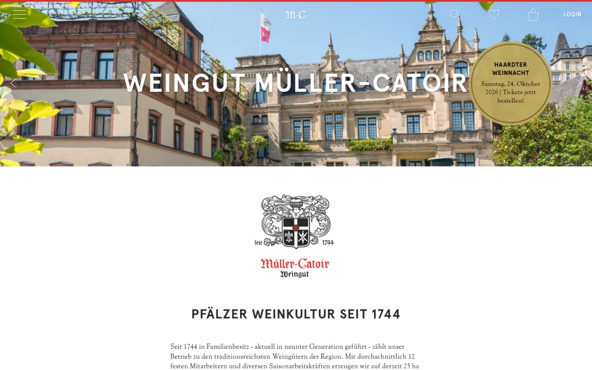 Startseite von mueller-catoir.de