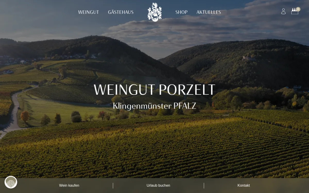 Startseite von weingut-porzelt.de