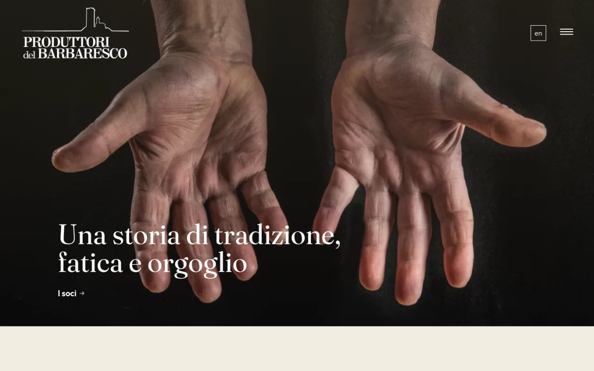 Startseite von produttoridelbarbaresco.com