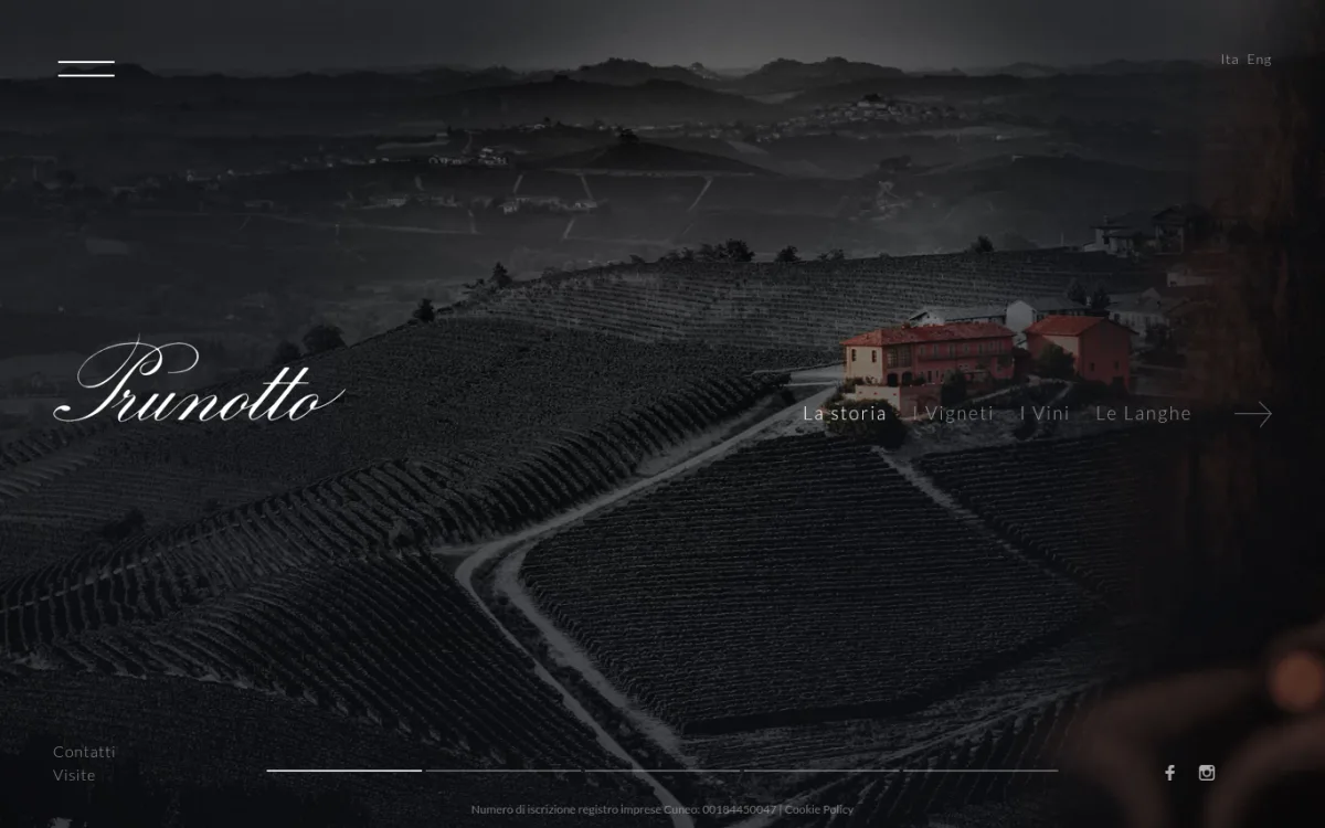 Startseite von prunotto.it