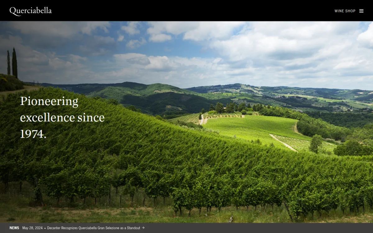 Startseite von querciabella.com