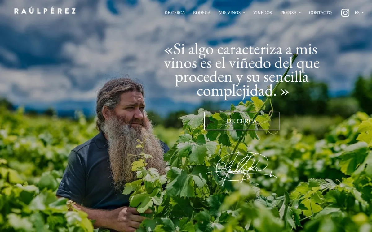 Startseite von bodega.raulperez.com