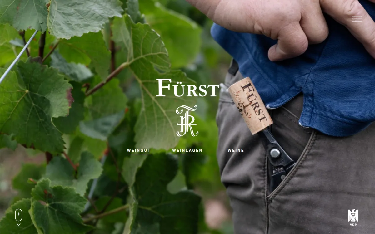 Startseite von weingut-rudolf-fuerst.de