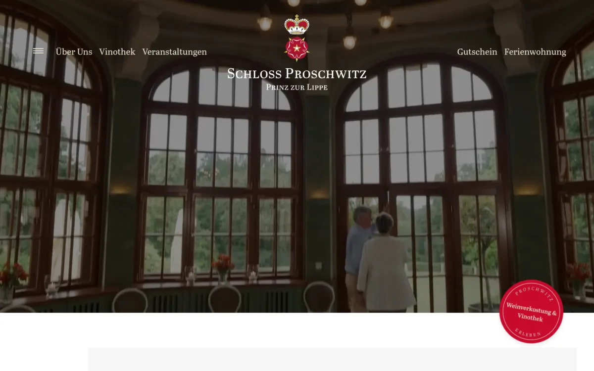 Startseite von schloss-proschwitz.de